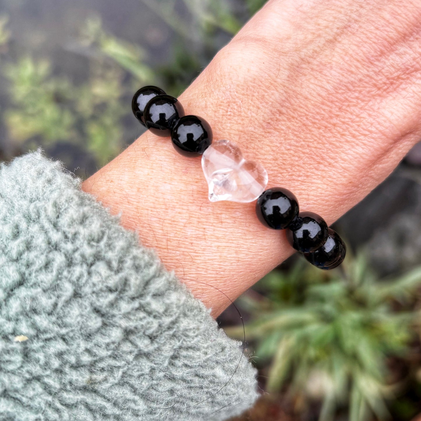 Quartz Crystal Heart Bracelets