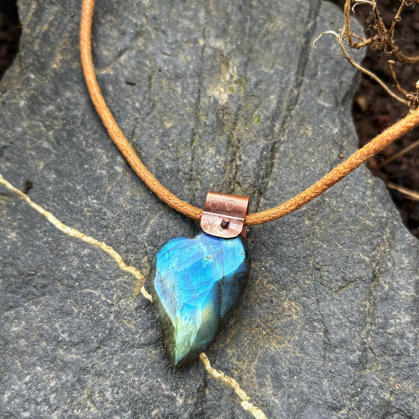 Gemstone Love Heart Necklaces