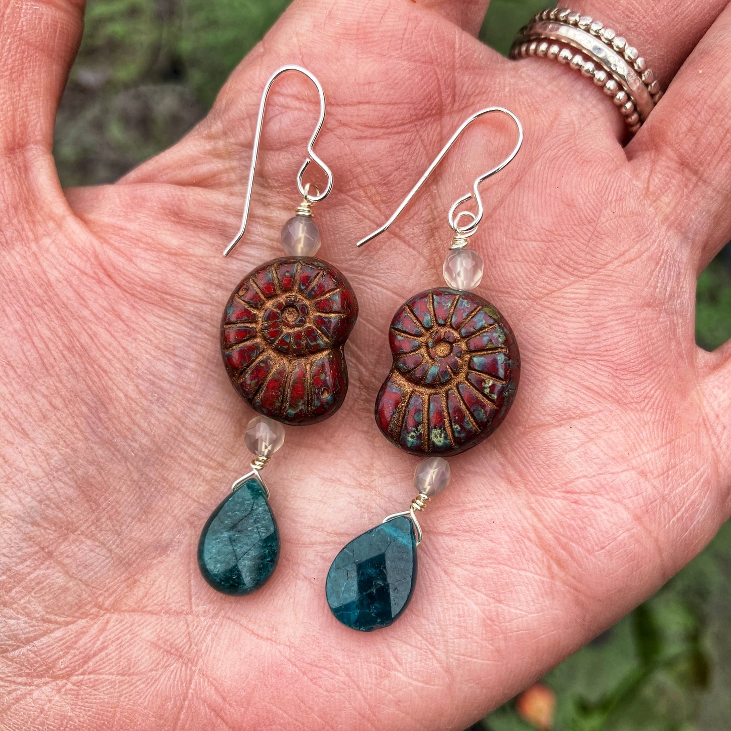 Autumn Ammonite Earrings