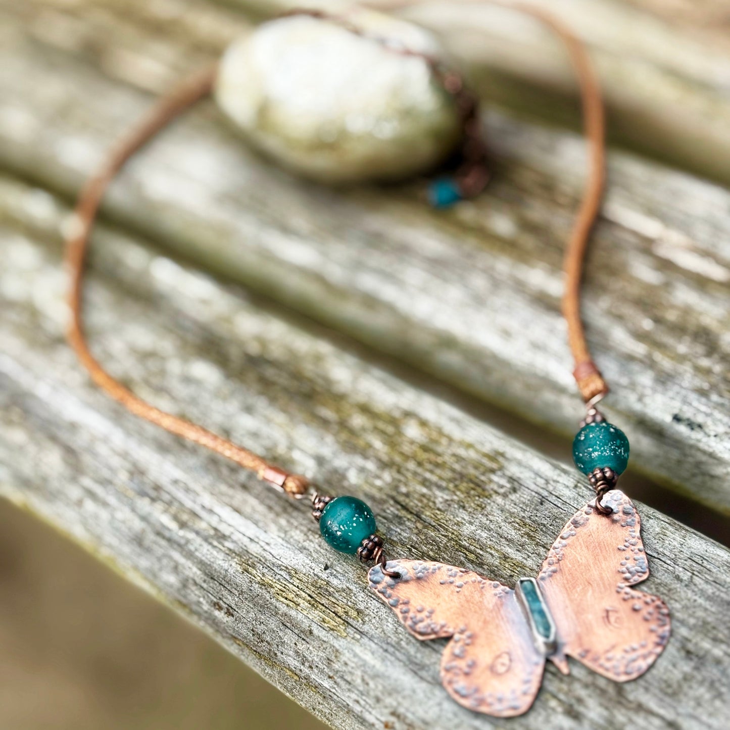 Copper Butterfly Necklace