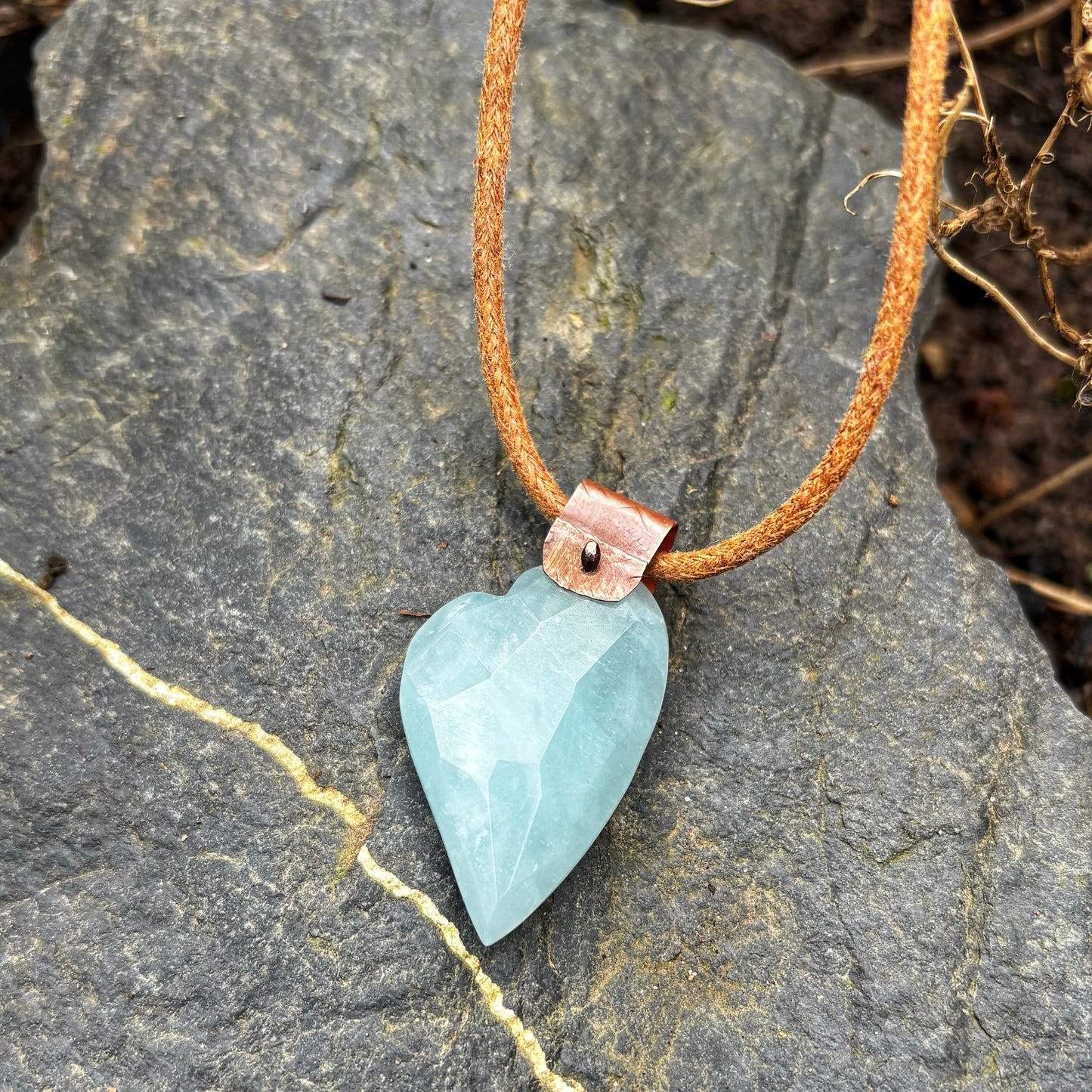 Gemstone Love Heart Necklaces