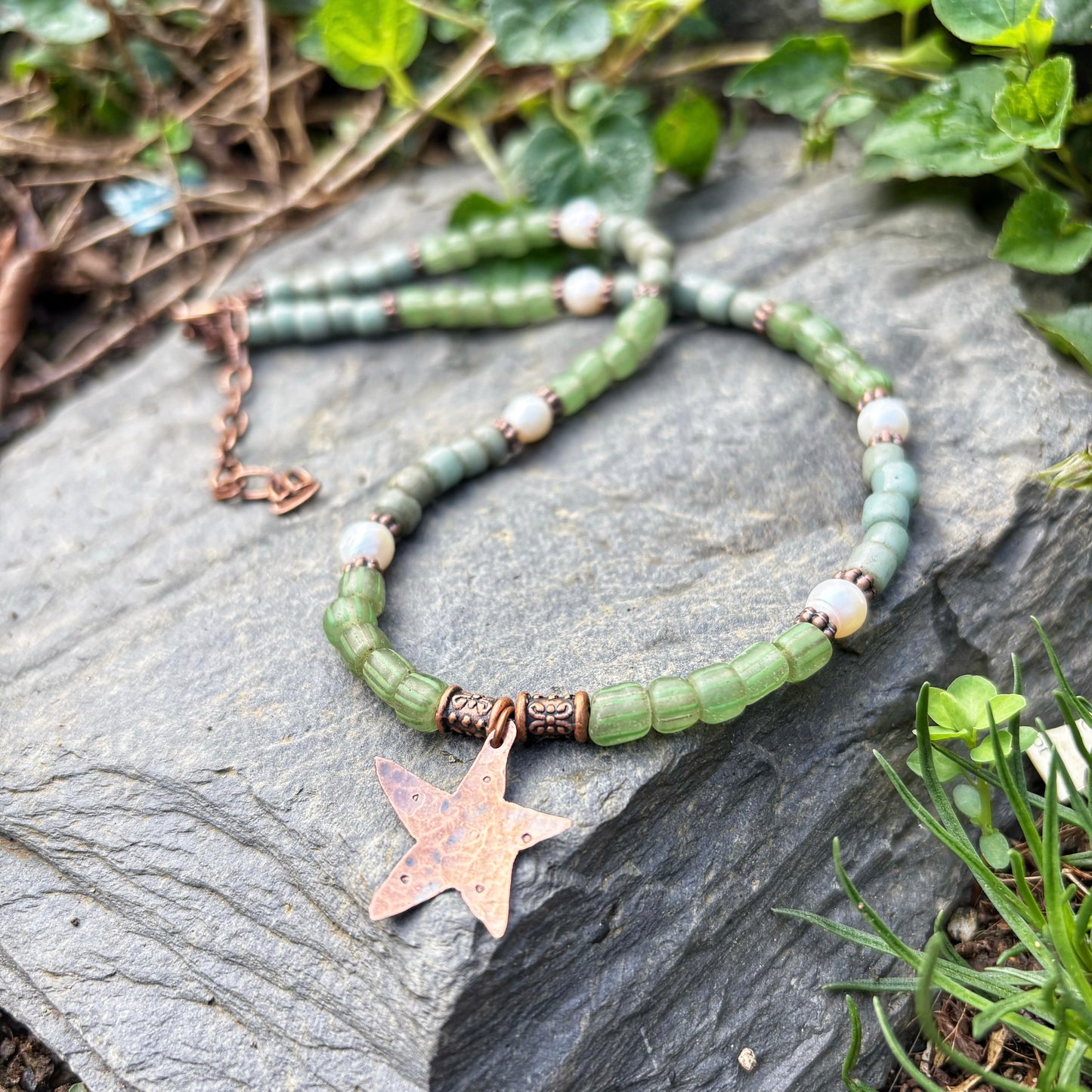 Handmade Copper Starfish Necklace