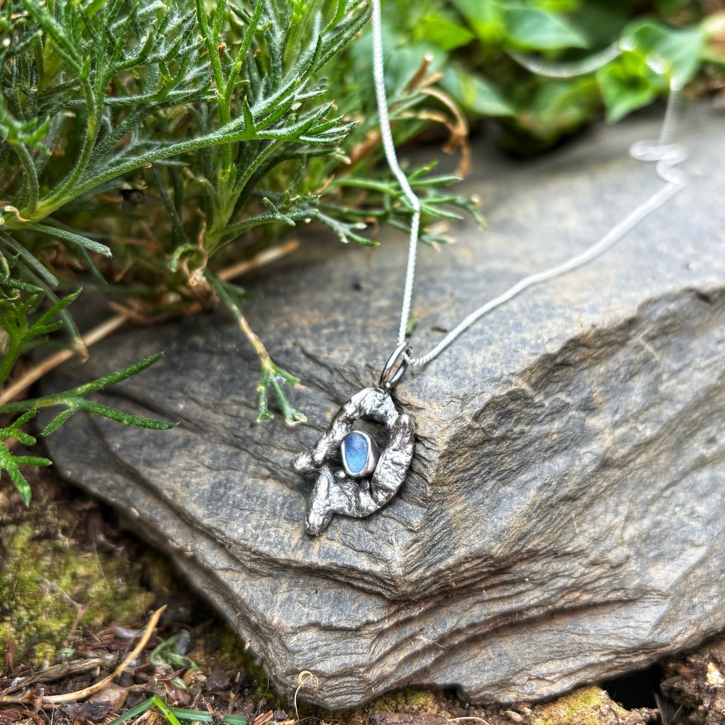Tide Woven Blue Necklace