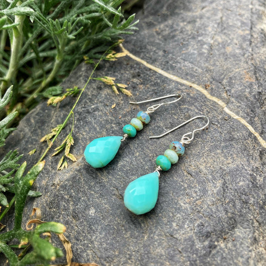 Peruvian Opal Drop Earrings