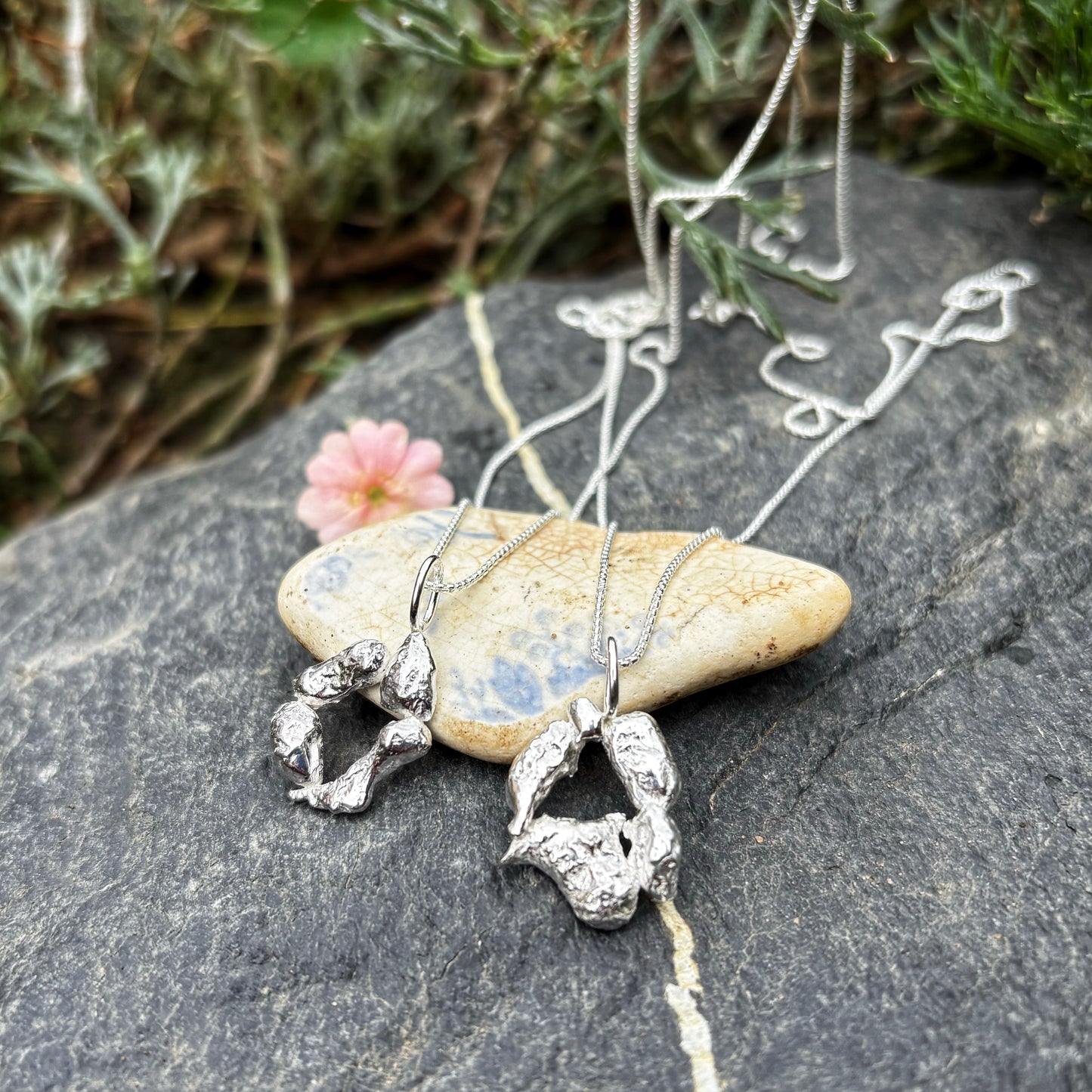 Tide Woven Silver Necklaces