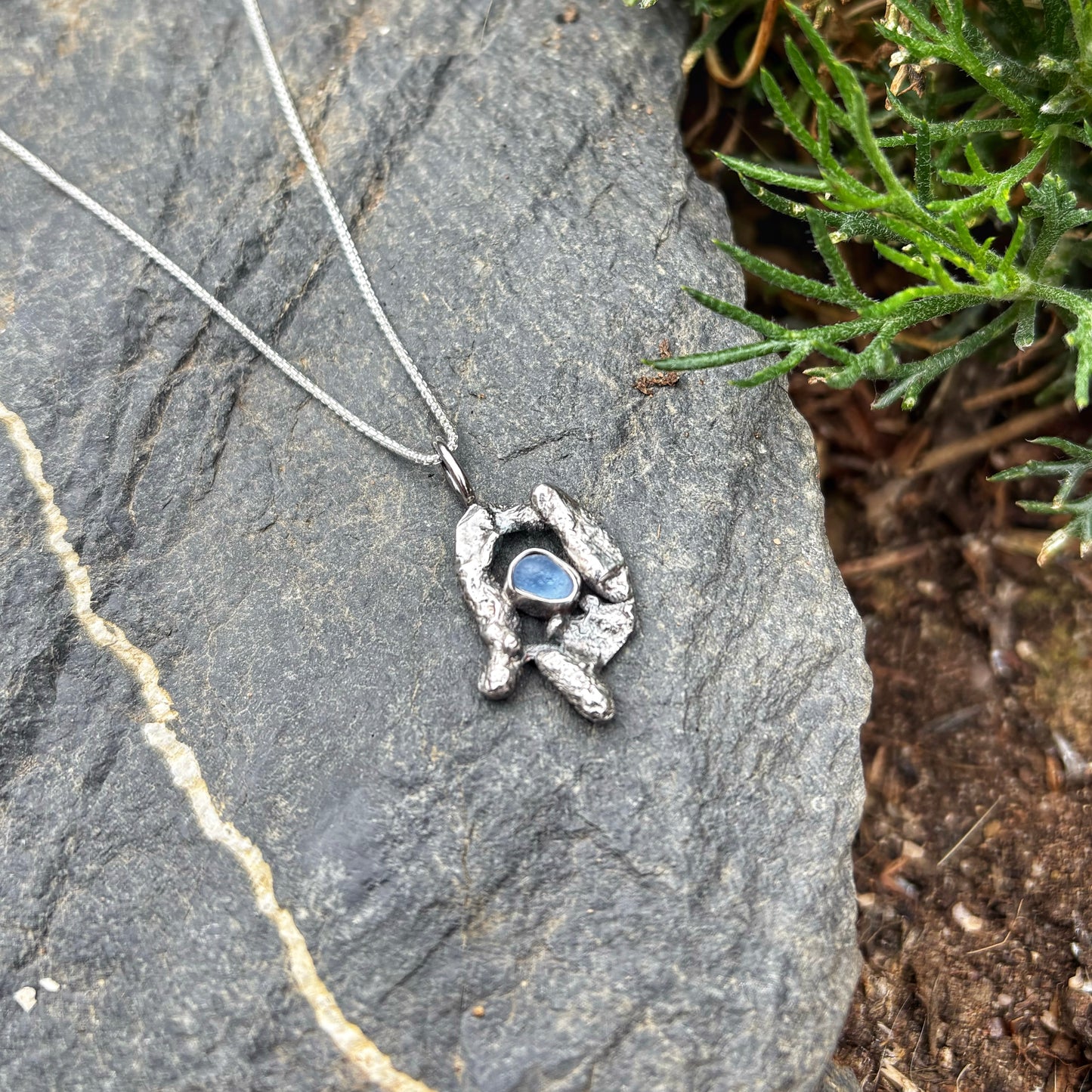 Tide Woven Blue Necklace