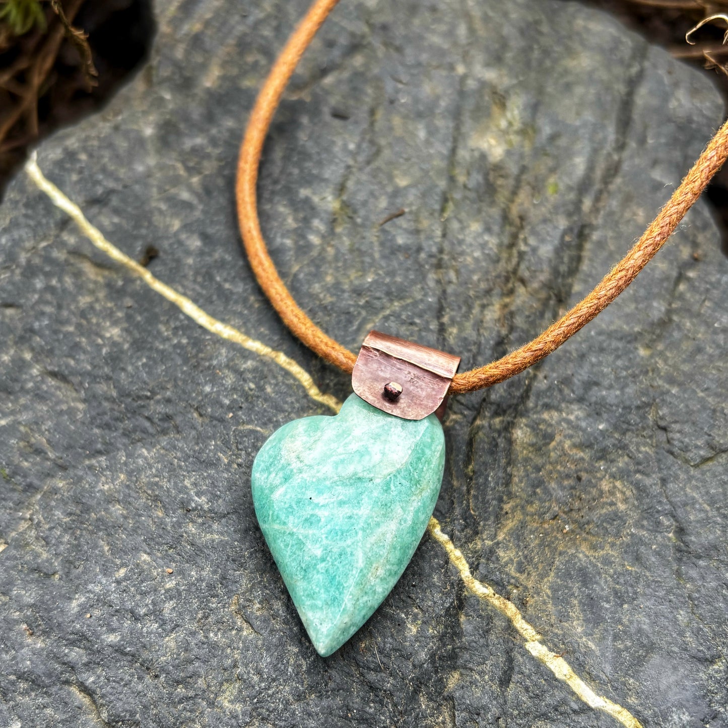 Gemstone Love Heart Necklaces