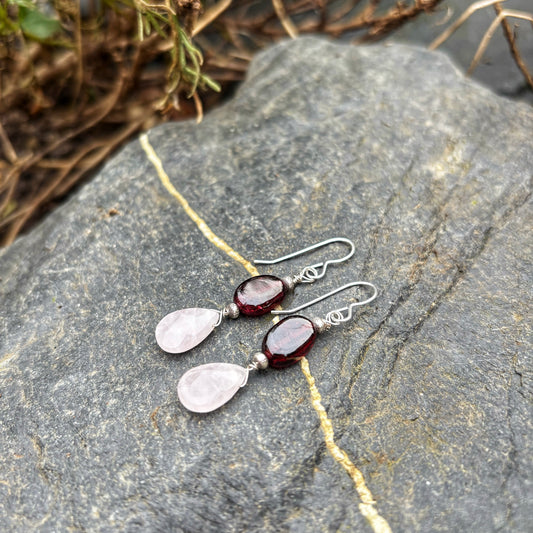 Rosy Garnet Earrings