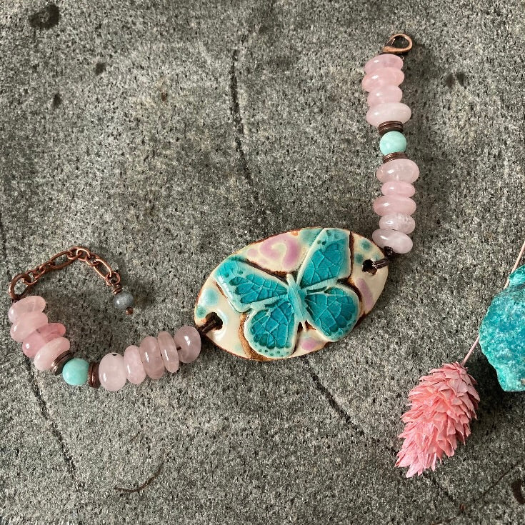 Ceramic Butterfly Bracelet
