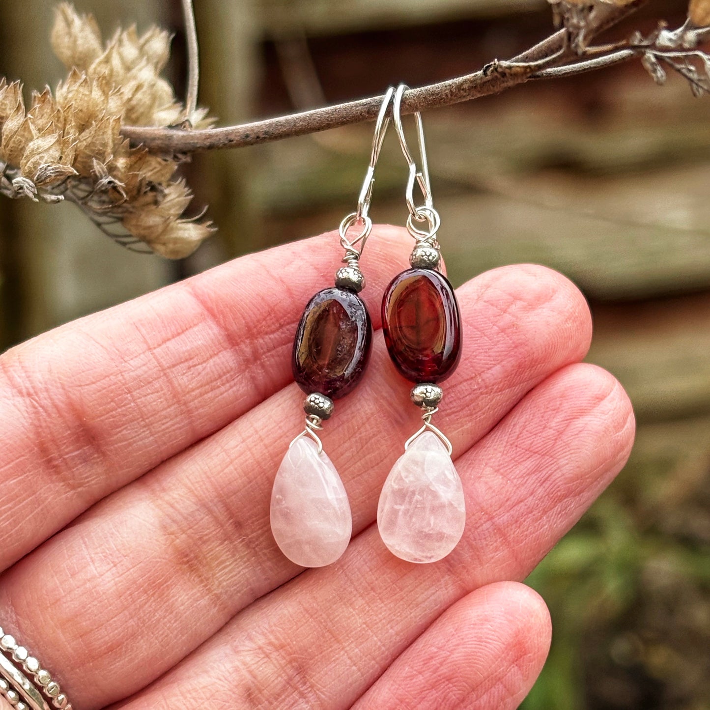 Rosy Garnet Earrings