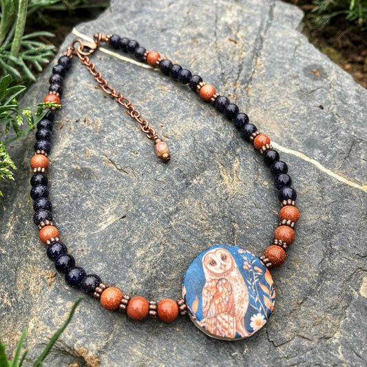 Midnight Owl Choker Necklace