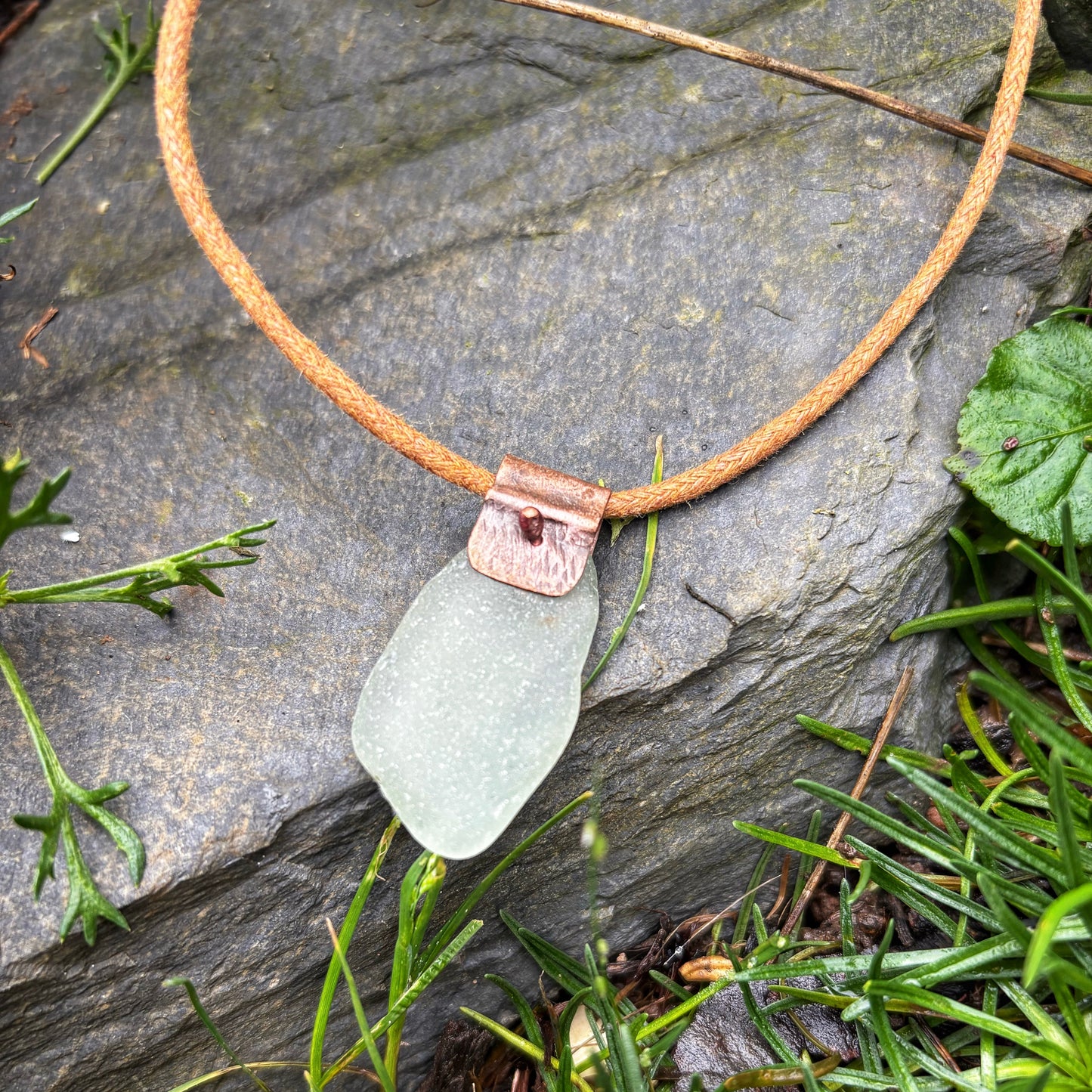 Seafoam Sea Glass Necklace