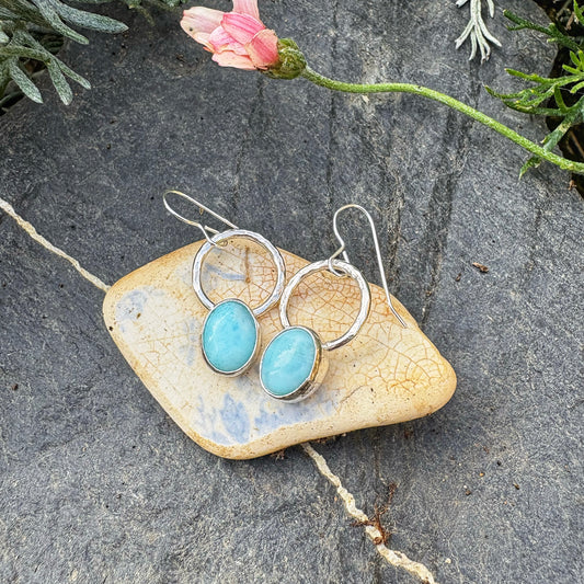 Larimar Ocean Earrings