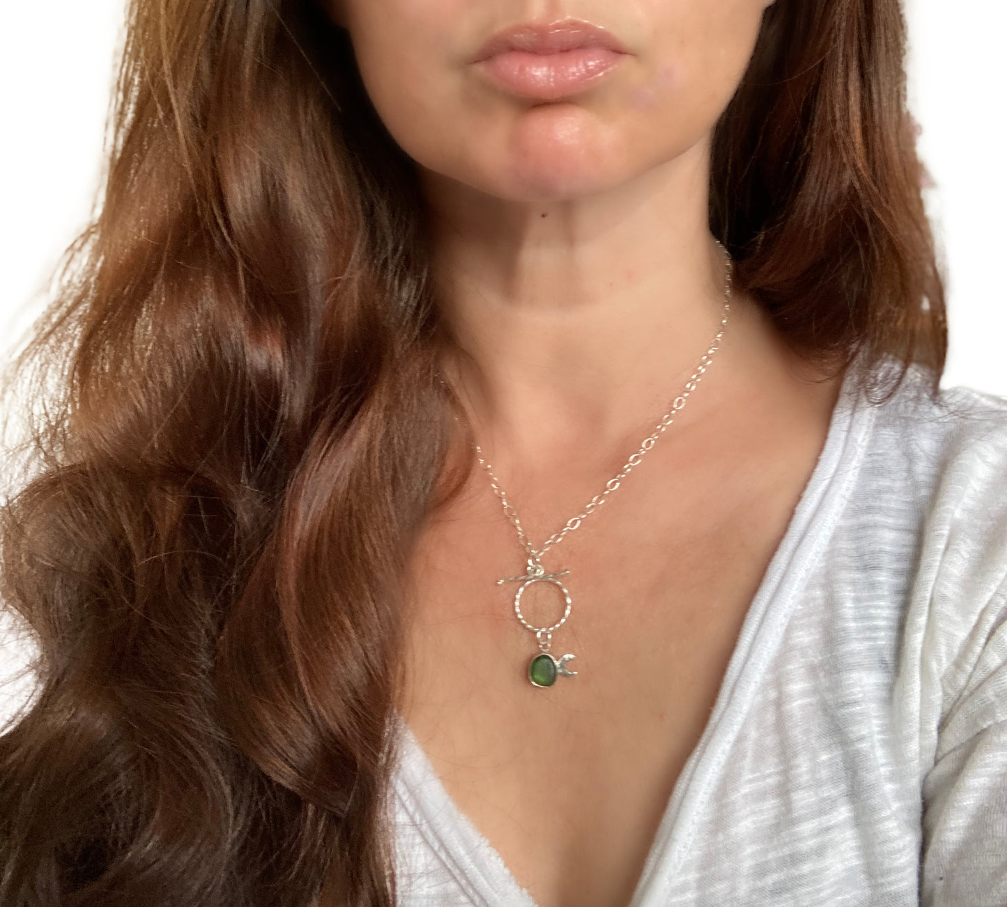 Moonlit Forest Sea Glass Necklace