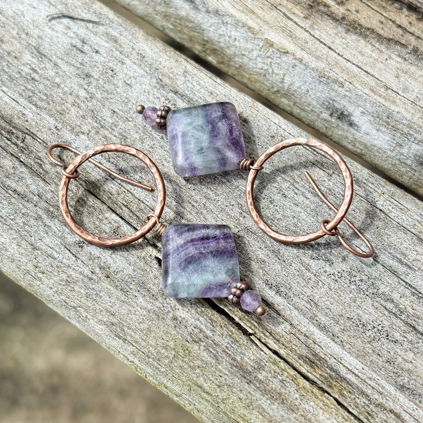 Rustic Fluorite Earrings