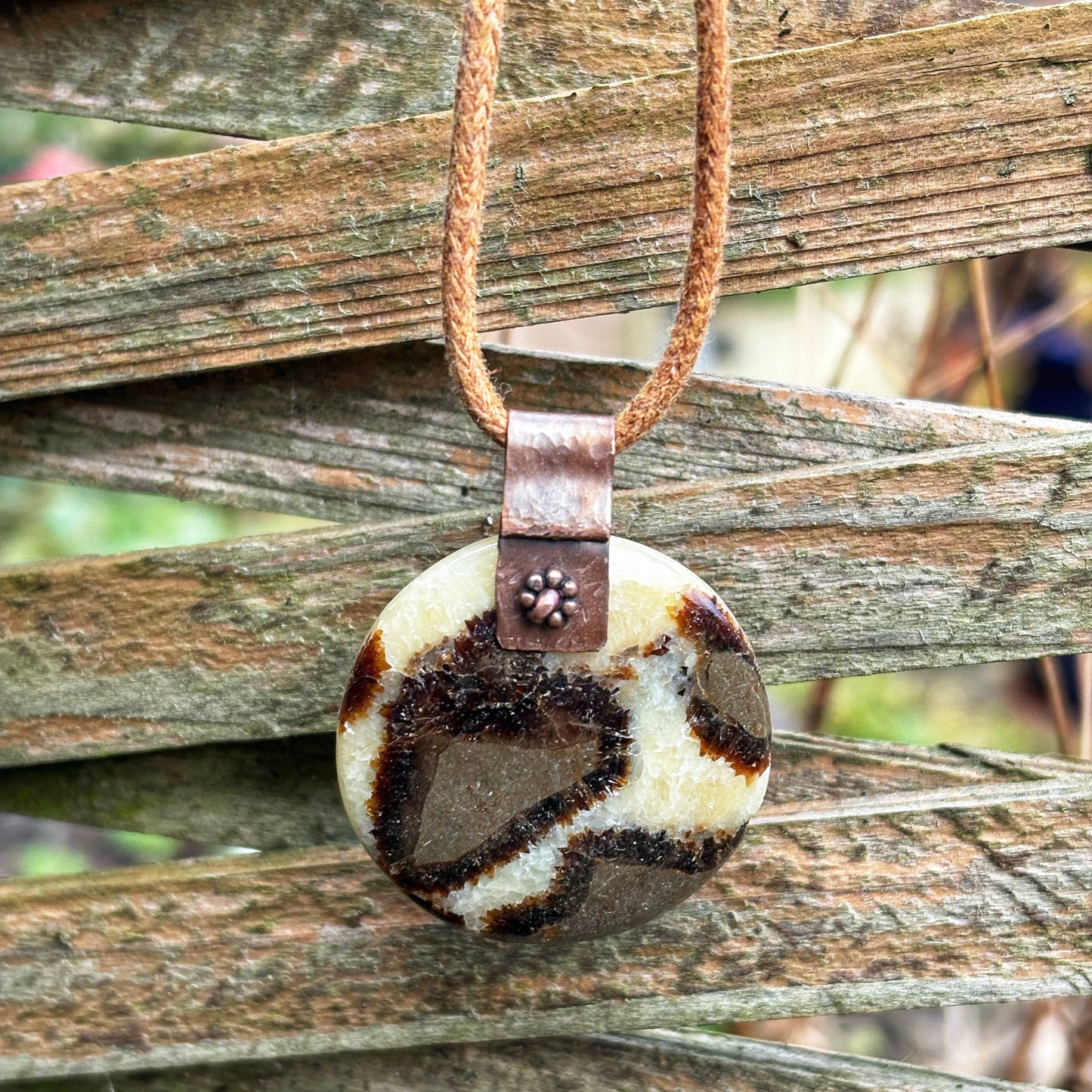 Rustic Dragon Stone Necklace