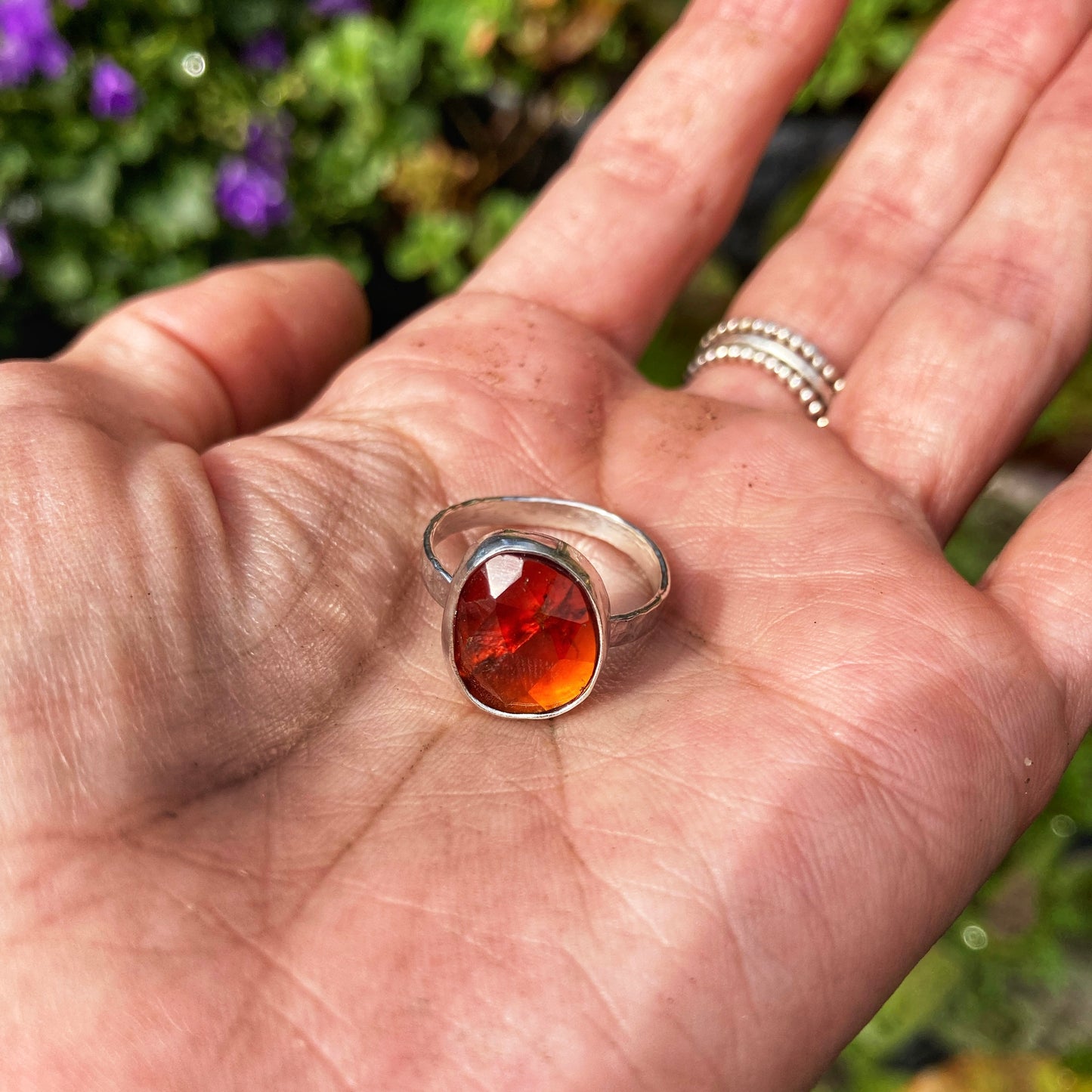 Hessonite Garnet Ring | UK L | US 7 |