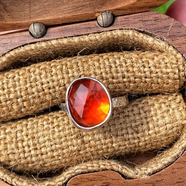 Hessonite Garnet Ring | UK L | US 7 |