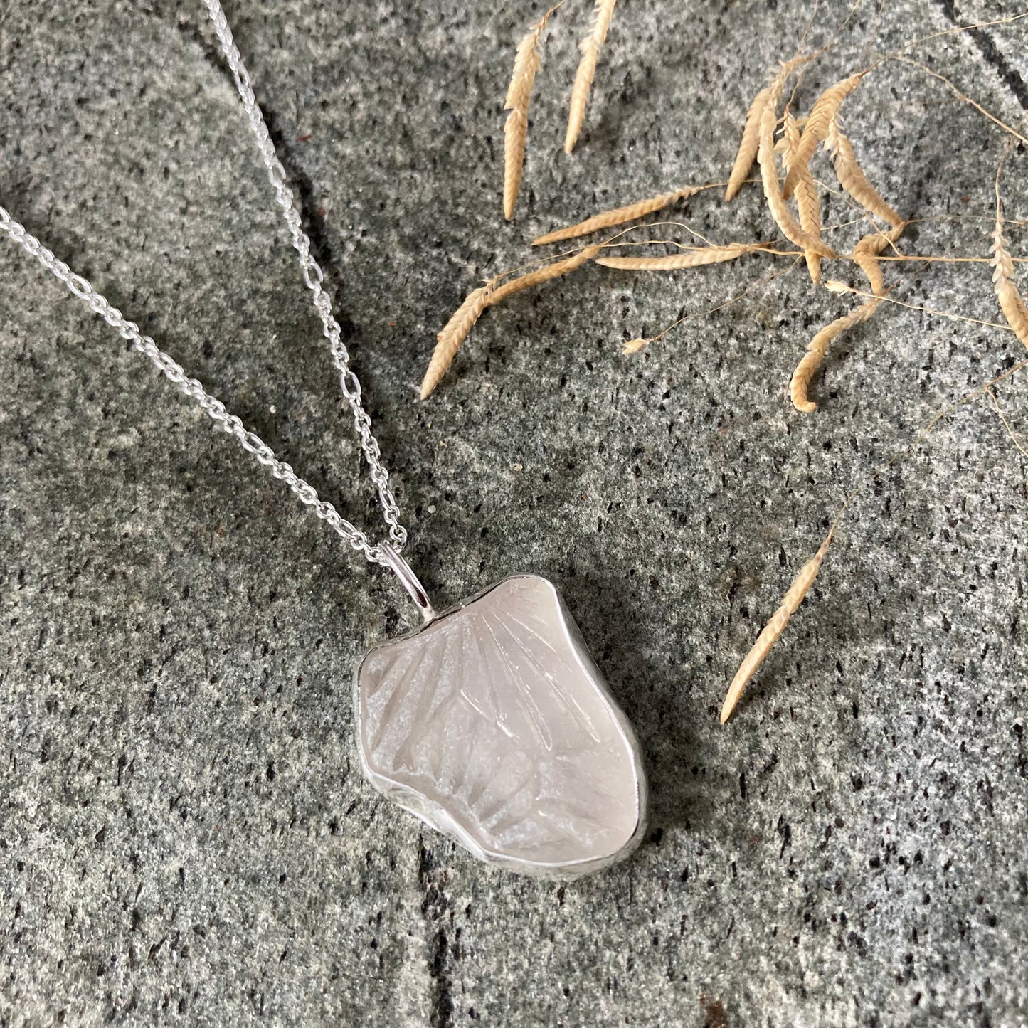 Patterned Sea Glass Necklace
